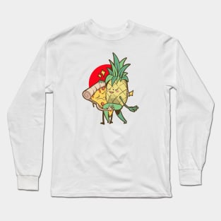 Funny Pineapple Pizza Forbidden Love Hawaiian Long Sleeve T-Shirt